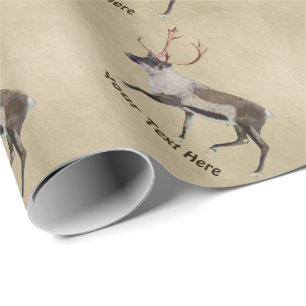 Papier Cadeau Caribou des bois