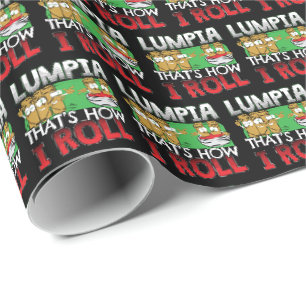 Papier Cadeau Caricature alimentaire philippine Lumpia