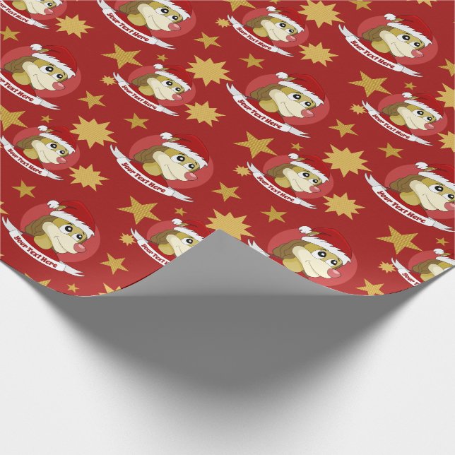 Papier Cadeau Caricature de Noël avec papier d'emballage de lion (Coin)