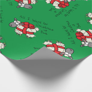 Papier Cadeau Caricature de Noël pour les Murs de Noël