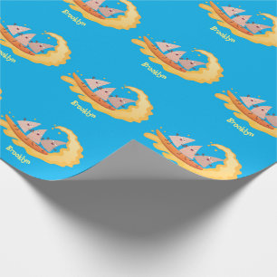 Papier Cadeau Caricature de surf pour chips de maïs mignonette n