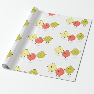 Papier Cadeau Caricature de tomates cerises mûres