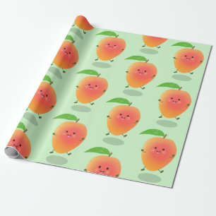 Papier Cadeau Caricature jaune mangue mignonne