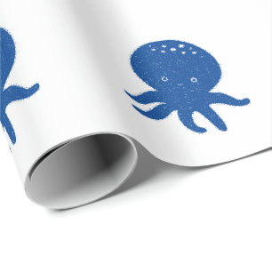 Papier Cadeau Caricature octopus mignonne vieux papier