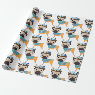 Papier Cadeau Carlin de Hanoukka Dreidel (personnalisable)