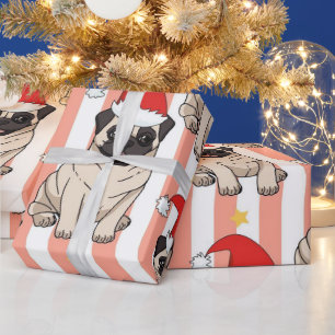 Papier Cadeau Carlin de Noël Motif