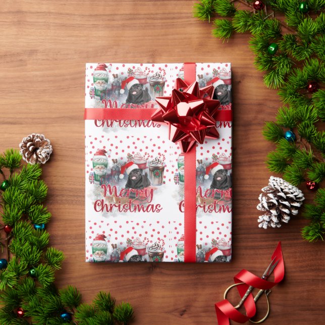 Papier Cadeau Carlin Noël Thème (Cadeau de vacances)
