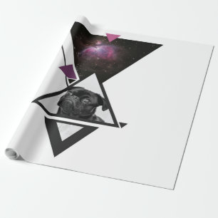 Papier Cadeau Carlin spatial Black Carlin Chien Idée Cadeau Po