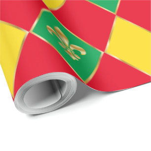 Papier Cadeau Carnaval de Mardi Gras Rhombus géométrique Fleur