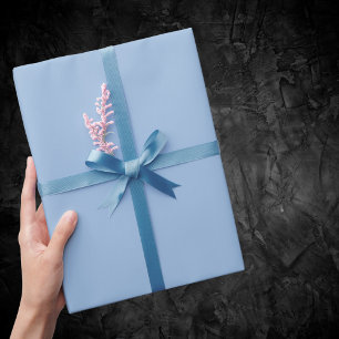 Papier Cadeau Carolina bleu couleur solide