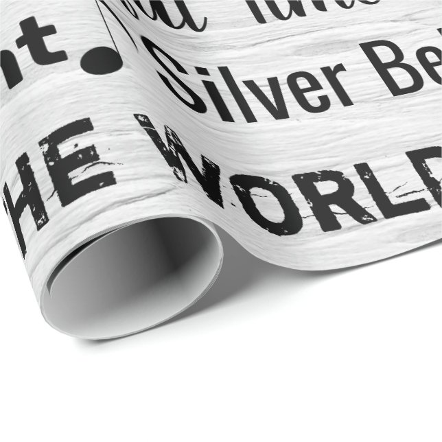 Papier Cadeau Carols De Noël Sur Birch (Coin rond)