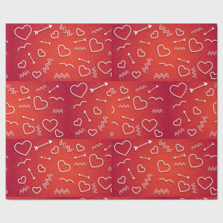 Papier Cadeau Carquois de Cupidon : motif d'amour géométrique ab