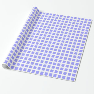 Papier Cadeau Carré 02 - Pastel Blue sur Blanc