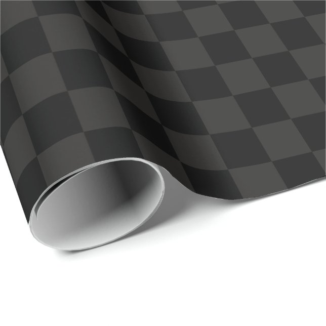Papier Cadeau Carré noir (Coin rond)