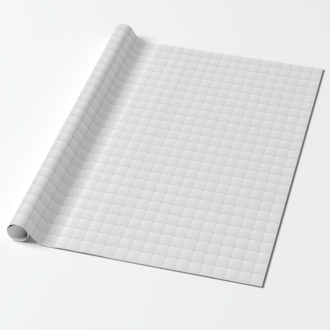 Papier Cadeau Carreau blanc (Déroulé)