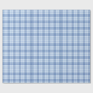 Papier Cadeau Carreaux à Motif Vichy Bleu Clair