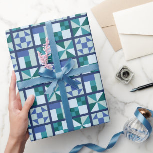 Papier Cadeau Carreaux de blocs de courtepointes traditionnels e