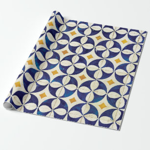 Papier Cadeau Carreaux portugais - Azulejo Motif Design