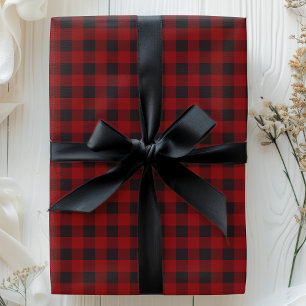 Papier Cadeau Carreaux Rouge Et Noir De Buffalo