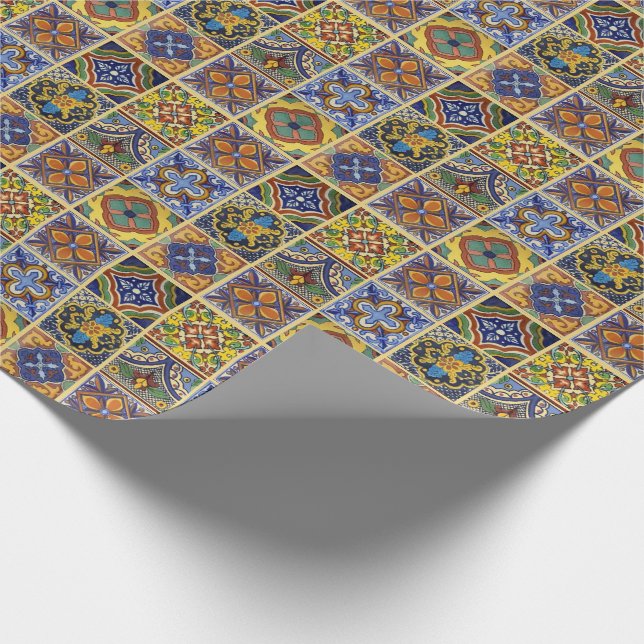 Papier Cadeau Carreaux Talavera mexicains (Coin)