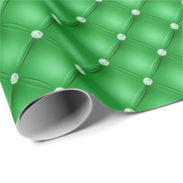Papier Cadeau Carreaux verts Papier d'enveloppement de Noël