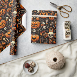 Papier Cadeau Carrelage à thème Halloween éffrayant