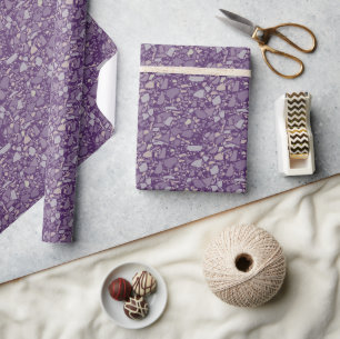 Papier Cadeau Carrelage d'effet Terrazzo foncé élégant moderne