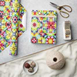 Papier Cadeau Carrelage méditerranéen, Carreaux d'encre d'alcool