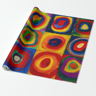 Papier Cadeau Carrés avec cercles, Abstraits, Wassily Kandinsky