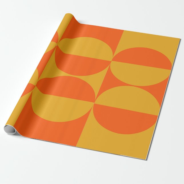 Papier Cadeau Carrés et cercles du Bauhaus (Déroulé)