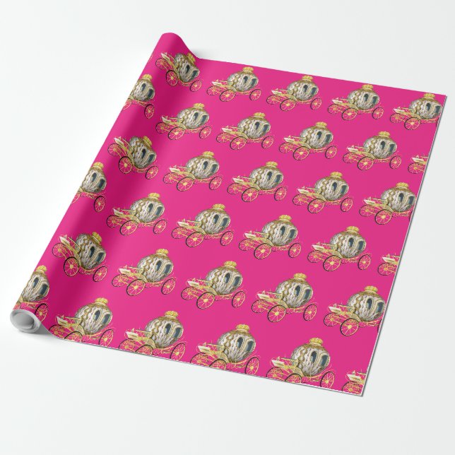Papier Cadeau Carrosse royal de la reine (Déroulé)