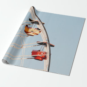Papier Cadeau Carrousel rouge et brun