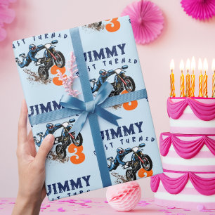 Papier Cadeau Carte d'anniversaire pour vélo de stunt enfant mot