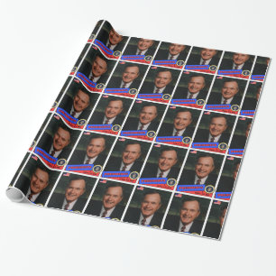 Papier Cadeau Carte de baseball de George H.W. Bush