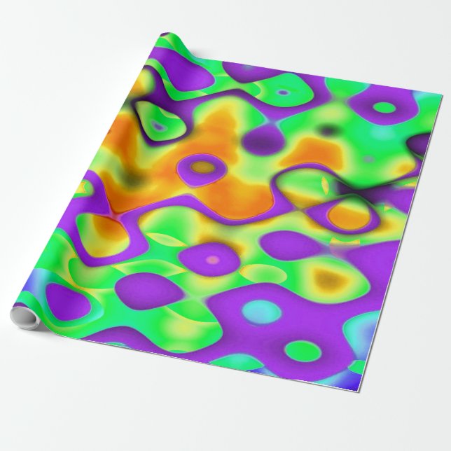 Papier Cadeau Carte de Candyland (Déroulé)