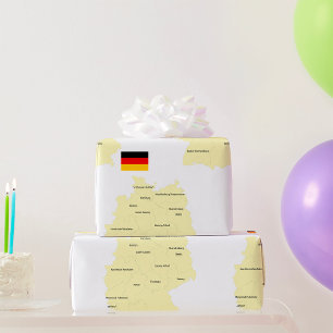 Papier Cadeau Carte De L'Allemagne