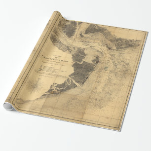Papier Cadeau Carte de port la Caroline du Sud (1863) de