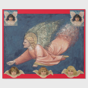Papier Cadeau Carte de voeux pliée ANGEL DE VOL
