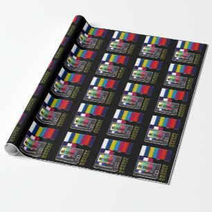 Papier Cadeau Carte d'essai à la télévision Pas de signal Vap