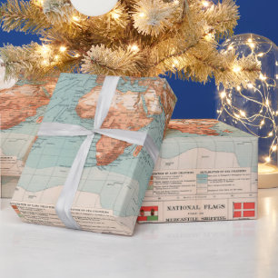Papier Cadeau Carte du développement commercial et économique 