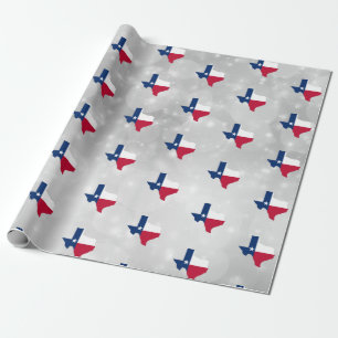 Papier Cadeau Carte du drapeau de l'État du Texas