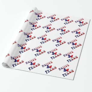 Papier Cadeau Carte du drapeau texan natif