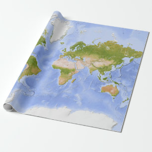 Papier Cadeau Carte du marché mondial