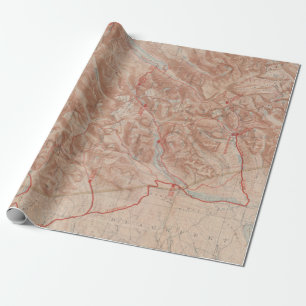 Papier Cadeau Carte du parc national Old Glacier (1914)