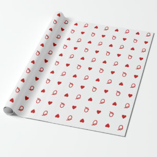 Papier Cadeau Carte moderne de la Saint-Valentin Reine des Coeur