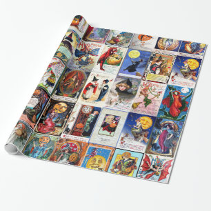 Papier Cadeau Carte postale de cru de Halloween