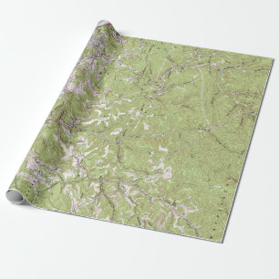 Papier Cadeau Carte topographique vintage de Charleston la