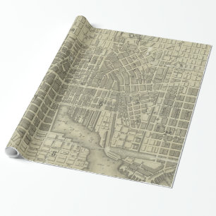 Papier Cadeau Carte vintage de Baltimore le Maryland (1832)