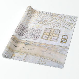 Papier Cadeau Carte vintage de la Nouvelle-Orléans Louisiane (17