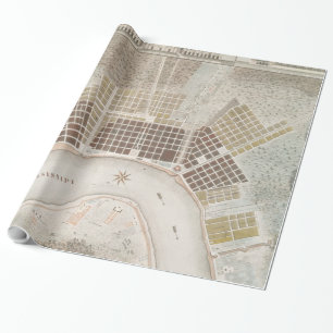 Papier Cadeau Carte vintage de la Nouvelle-Orléans Louisiane (18